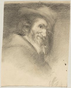 Skiss efter Vásquez; Menippos huvud; original: Madrid, Prado av Franz von Lenbach