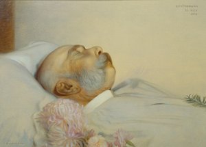 Kejsar Franz Josef I på sin dödsbädd