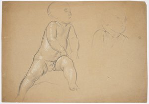 Kinderaktstudie av Franz von Matsch
