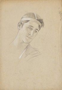 Huvudstudie för Achilles av Franz von Matsch