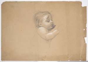 Studie av ett spädbarn av Franz von Matsch