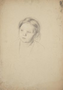 Studie av en flickas huvud av Franz von Matsch