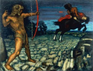 Hercules och Nessus av Franz von Stuck
