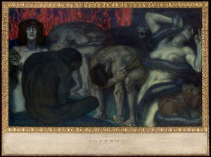Inferno. 1908 av Franz von Stuck