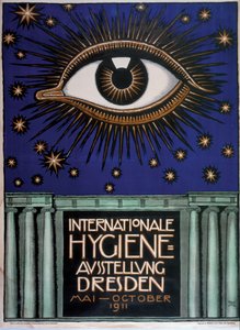 Affisch för 1911 års första internationella hygienutställning, 1911