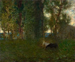 Betande hästar av Franz von Stuck