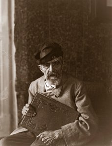 Porträtt av den italienske målaren Domenico Morelli (1826-1901)