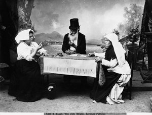 Offentlig skrivare i Neapel, ca 1890 (glasplatta)