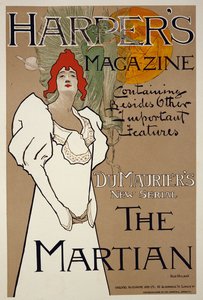 Omslagsillustration för tidningen Harpers med The Martian av DuMaurier, 1898 av Fred Hyland
