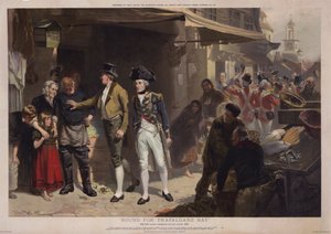 På väg till Trafalgars Bay, Nelson lämnar Portsmouth för segern