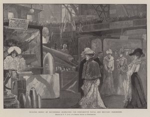 Prinsessan Henry av Battenberg inspekterar Portsmouth Naval and Military Exhibition av Fred T. Jane