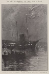 Konungens konvalescens, nattscenen på Cowes
