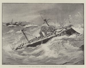 Det spanska krigsfartyget, Reina Regente, rapporterades förlorat nära Gibraltarsundet av Fred T. Jane