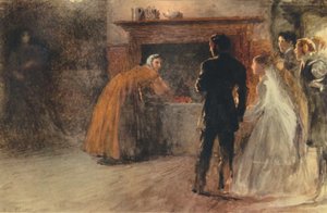 Besöket hos den galna kvinnan efter det avbrutna äktenskapet, c1870, 1942.