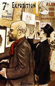 Affisch för den 7:e utställningen av Salon des 100. December 1894. Paul Verlaine.