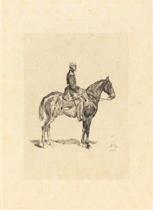 Ryttare av Frederic Auguste La Guillermie after Jean Louis Ernest Meissonier
