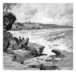 Ocean beach, Sydney, New South Wales, Australien, 1886.