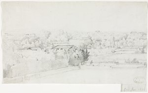 Utsikt över Villa Borghese och dess orangeri från Villa Medici av Frederic Bourgeois de Mercey