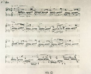 Partitur av "Etuder för piano opus 10" av den polske kompositören Frederic Chopin (1810-1849) av Frederic Chopin