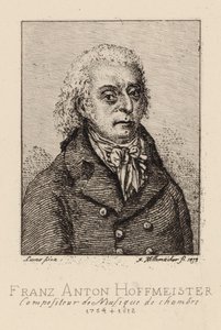 Porträtt av kompositören Franz Anton Hoffmeister 1754-1812.