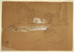 Cascades of the Ausable River, nära Keesevill, New York av Frederic Edwin Church