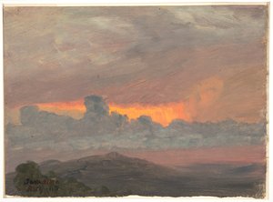 Molnig solnedgång, Jamaica av Frederic Edwin Church
