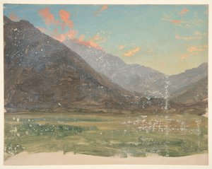 Djup dal, med solnedgångsbelysta moln av Frederic Edwin Church