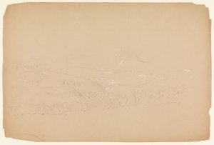 Fjärran vy över Katahdin från väster av Frederic Edwin Church