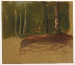 Teckning, En väg in i skogen, 1850-60 av Frederic Edwin Church