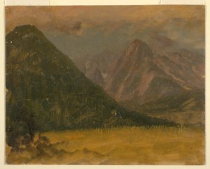 Teckning, Alplandskap, Bayern eller Schweiz, 1868 av Frederic Edwin Church