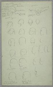 Teckning, Anatomiska studier, 1865-70 av Frederic Edwin Church