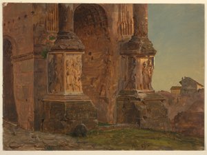 Ritning, Septimius Severus båge, Rom, februari 1869 av Frederic Edwin Church