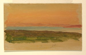 Teckning, Aten, vy från havet, april 1869 av Frederic Edwin Church