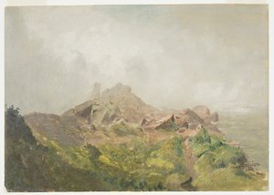 Ritning, Basen till det amerikanska fallet, Niagara, 1856-58 av Frederic Edwin Church