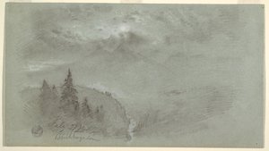 Teckning, Berchtesgaden, Bayern, 27 juli 1868 av Frederic Edwin Church