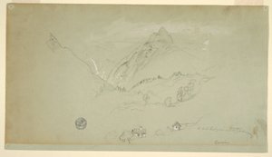 Teckning, Berchtesgaden, Bayern, juni-augusti 1868 av Frederic Edwin Church
