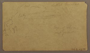 Teckning, Botaniska skisser; Averso: Moln, juli 1865 av Frederic Edwin Church