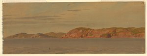 Ritning, Brimstone Head, Fago Island, Newfoundland, 1859 av Frederic Edwin Church