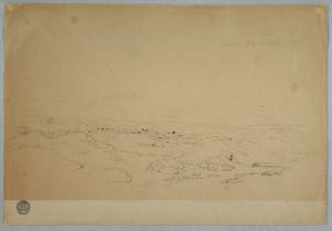 Ritning, Cartago, Colombia, 23 juli 1853 av Frederic Edwin Church
