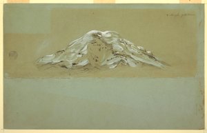 Teckning, Chimborazo, ca 1857 av Frederic Edwin Church