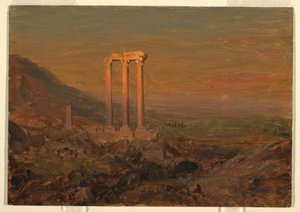 Teckning, Klassiska ruiner, Syrien, maj 1868 av Frederic Edwin Church