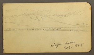 Teckning, molntäckta Mount Katahdin, 1878 av Frederic Edwin Church