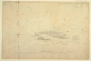 Teckning, Molnstudier, augusti 1844 av Frederic Edwin Church