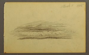 Teckning, Molnbank, 1845 av Frederic Edwin Church