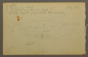 Teckning, Molnstudie, 1844 av Frederic Edwin Church