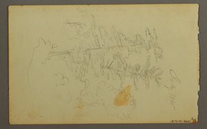 Teckning, Molnstudie, 1845 av Frederic Edwin Church