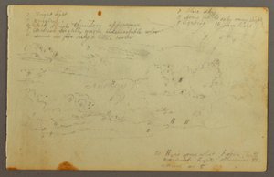 Teckning, Molnstudie, möjligen 1844 av Frederic Edwin Church