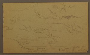 Teckning, Molnstudie, möjligen 1860 av Frederic Edwin Church