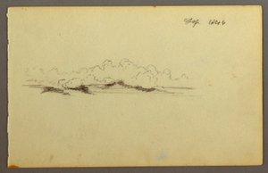 Teckning, Moln, 1844 av Frederic Edwin Church