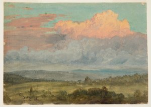 Teckning, moln, Hudson Valley, New York, juli 1866 av Frederic Edwin Church